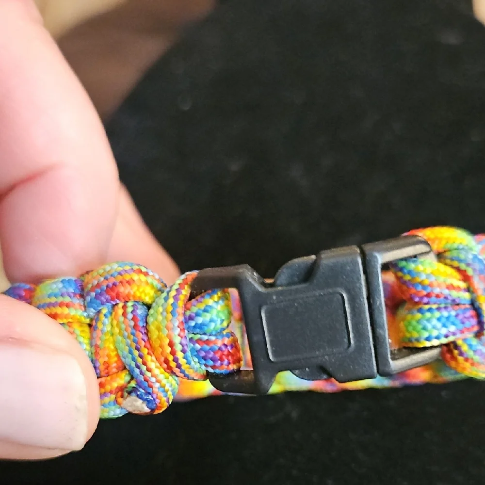 Paracord Rainbow Colorful Braided Bracelet Jewelry